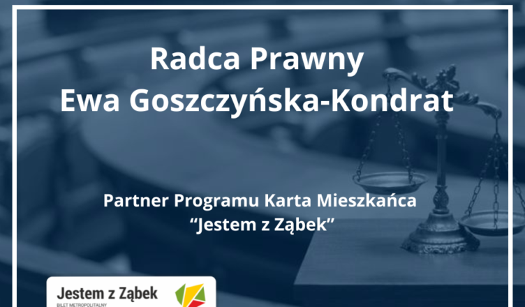 Radca Prawny Ewa Goszczyńska-Kondrat partnerem Programu Karta Mieszkańca „Jestem z Ząbek”