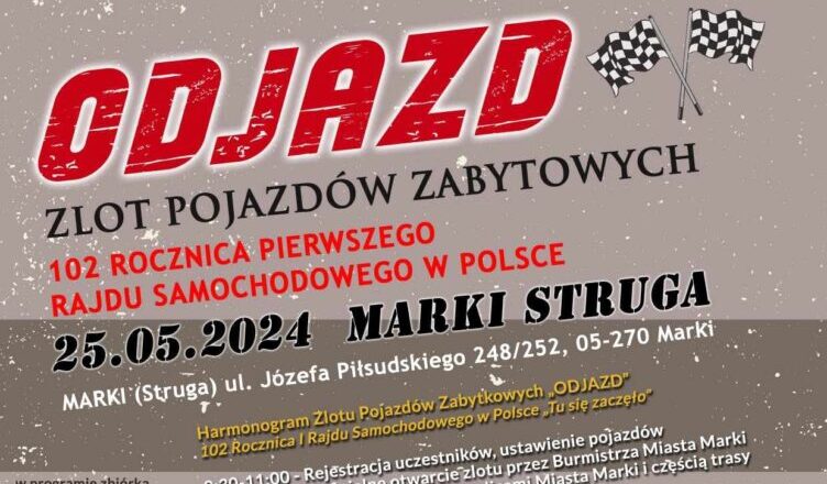 Marki - 102. rocznica pierwszego rajdu aut w Polsce