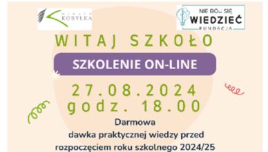 Bezpłatne szkolenie on-line 'Witaj szkoło"