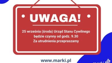 Marki - w środę zmiana godzin pracy USC