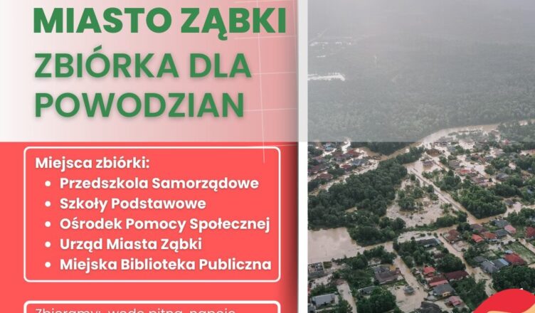 Miasto Ząbki uruchamia zbiórkę dla powodzian