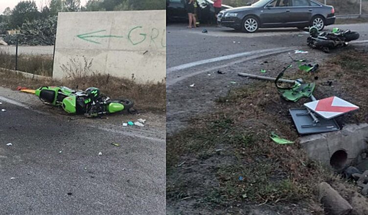 Ogromna nieodpowiedzialność kierowcy motocykla omal nie doprowadziła do tragedii