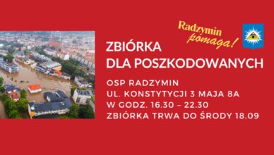 Radzymin - wsparcie dla poszkodowanych w powodzi