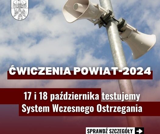 Ćwiczenia "POWIAT - 2024": testy systemu wczesnego ostrzegania i gotowości obronnej w Powiecie Wołomińskim