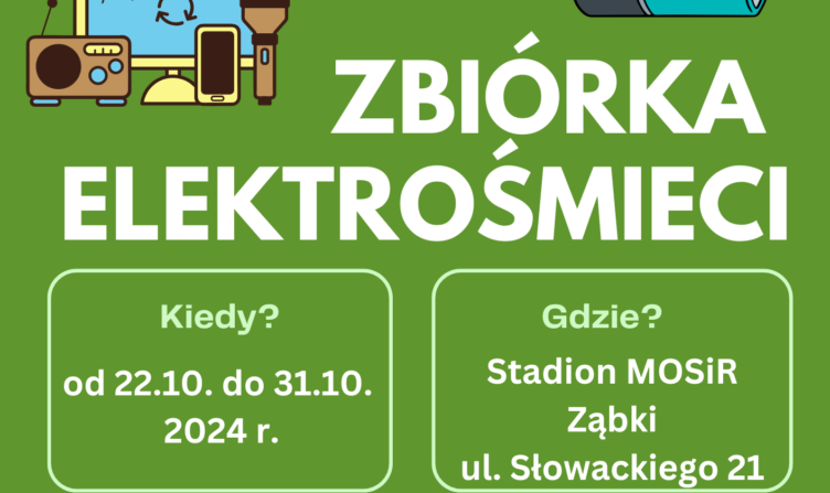 Ząbki - zbiórka elektrośmieci w MOSiR Ząbki