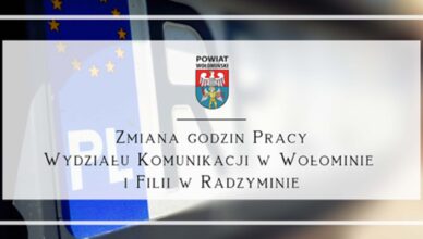 Nowe godziny pracy Wydziału Komunikacji w Wołominie i Radzyminie – większa dostępność dla mieszkańców