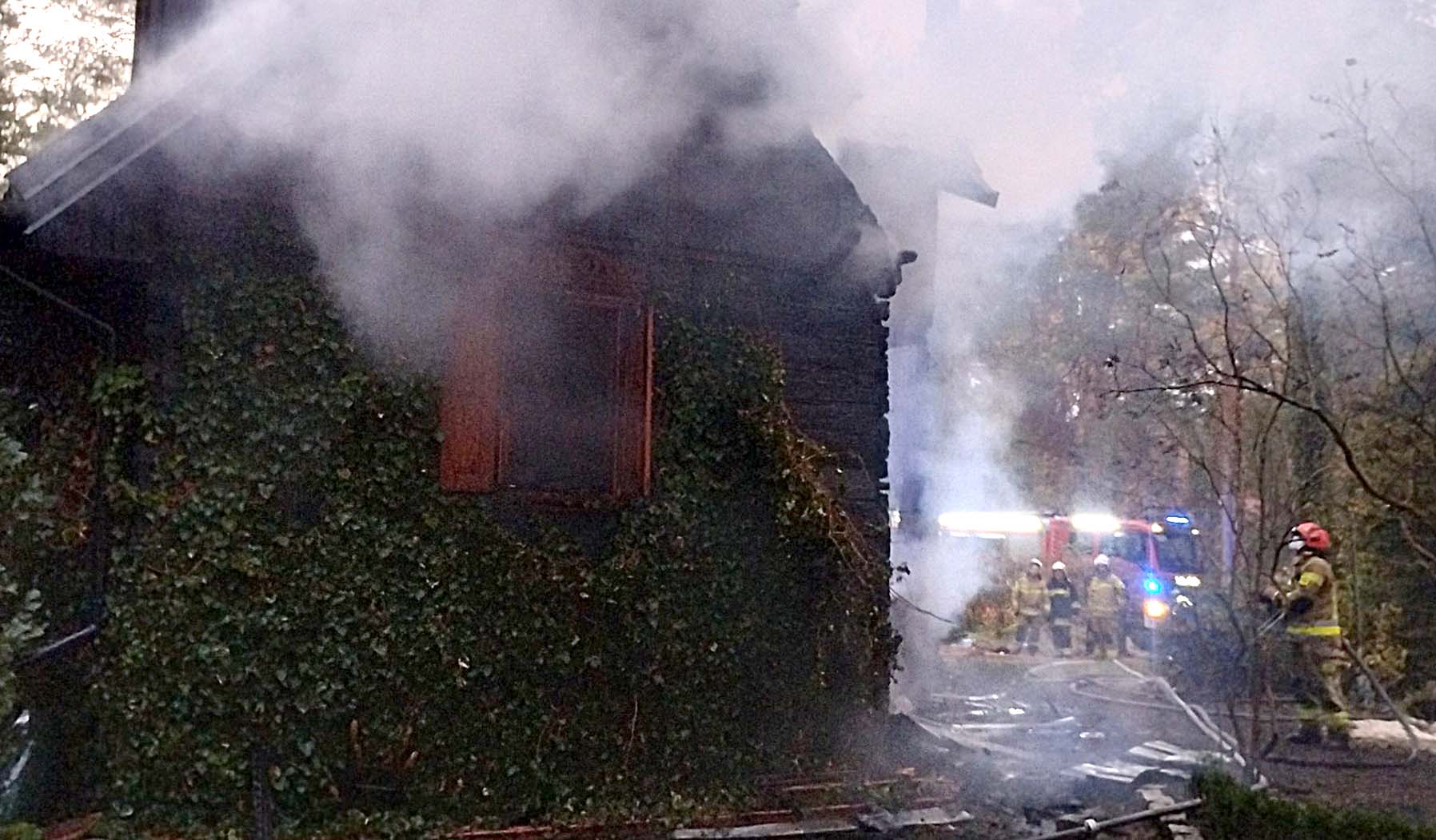 Tragiczny pożar domu letniskowego