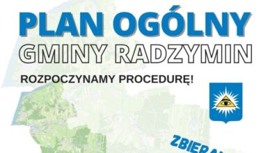 Ogłoszenie o przystąpieniu do sporządzenia Planu ogólnego gminy Radzymin