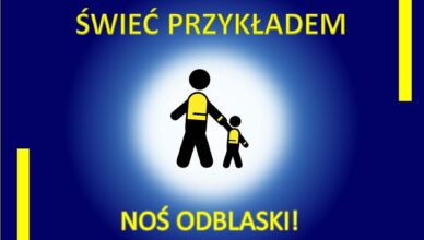 OSP Kobyłka promuje bezpieczeństwo – kreatywna kampania „Świeć przykładem nocą”