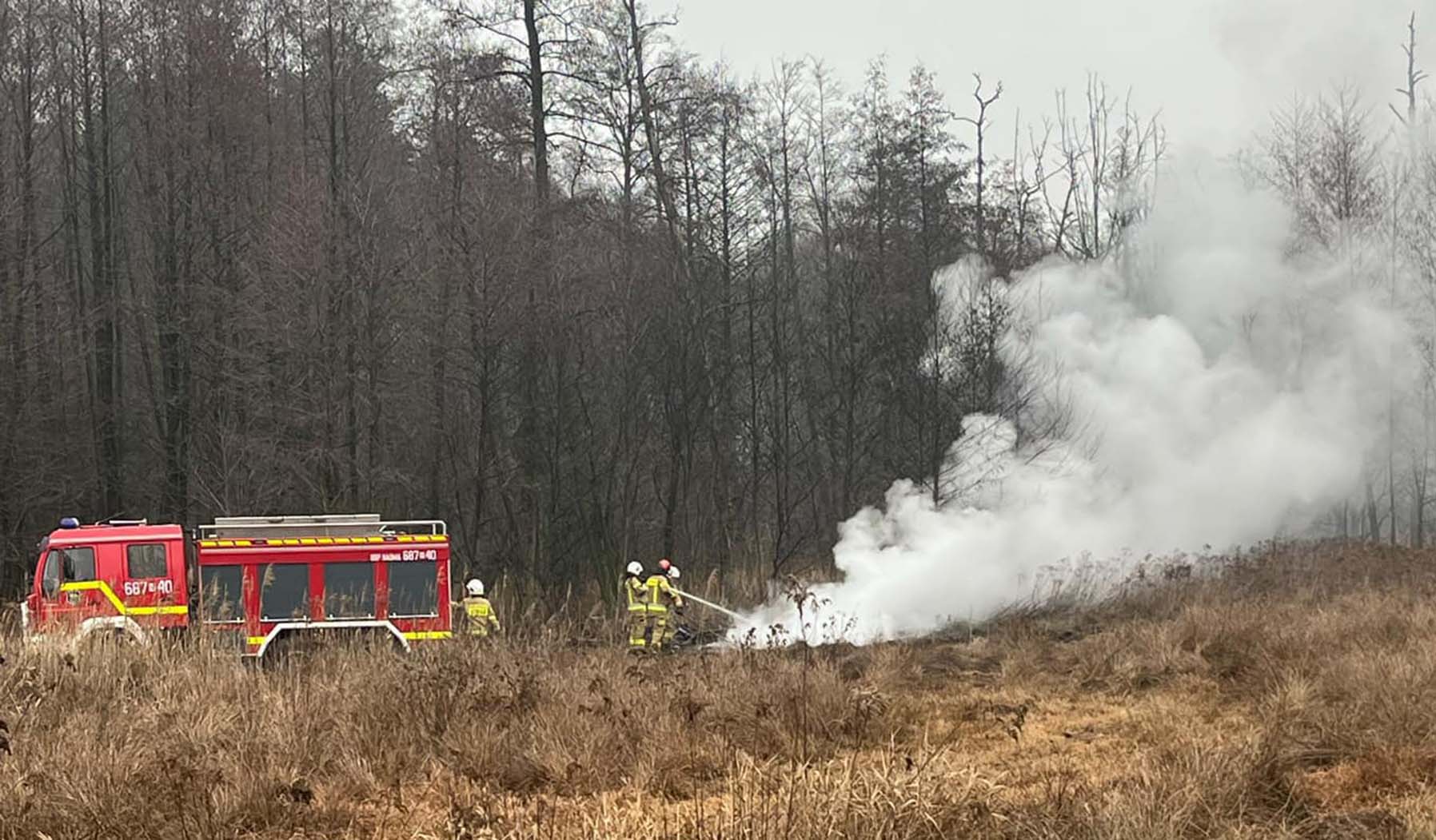 Pożar odpadów w Nadmie